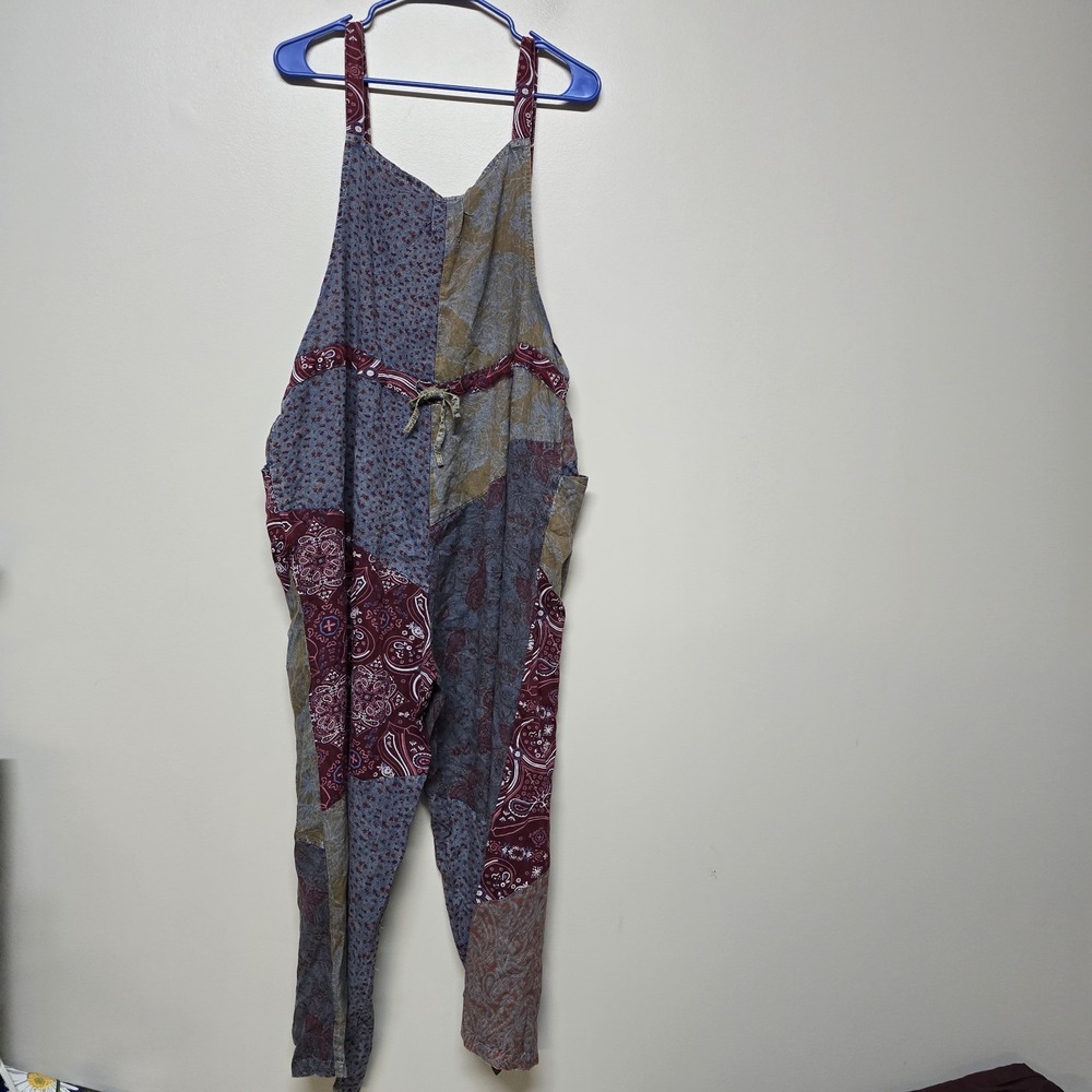 Sacred Threads Multicolor Patchwork Jumpsuit Over… - image 6